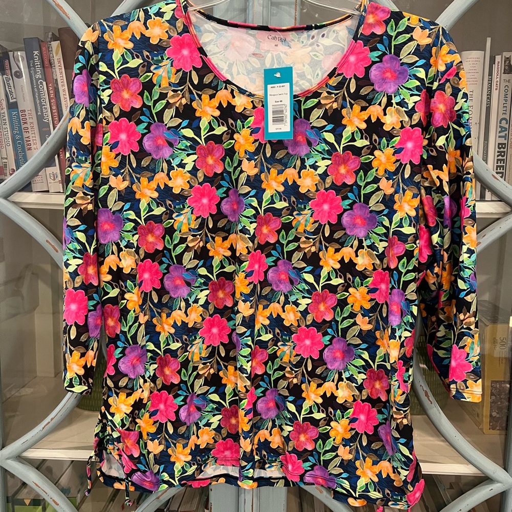 Calypso St. Barth Vibrant Floral Swim Top